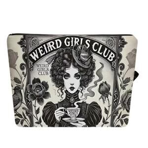 Weird Girls Club Makeup Bag Vintage Inspired 1950s Retro Teacup Design O/S Goth
